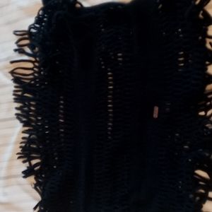 Vans Black fringe infinity scarf